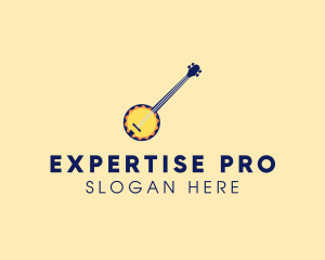 Sunny Banjo Player Music logo design