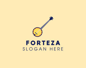 Sunny Banjo Player Music logo design