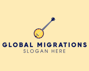 Sunny Banjo Player Music logo design