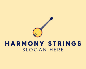 Sunny Banjo Player Music logo design