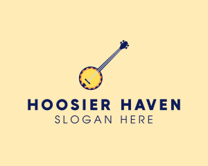 Sunny Banjo Player Music logo design