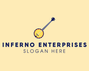 Sunny Banjo Player Music logo design