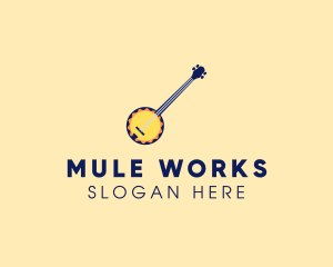 Sunny Banjo Player Music logo design