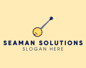 Sunny Banjo Player Music logo design