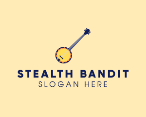 Sunny Banjo Player Music logo design