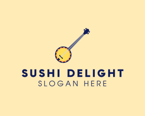 Sunny Banjo Player Music logo design