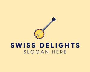 Sunny Banjo Player Music logo design