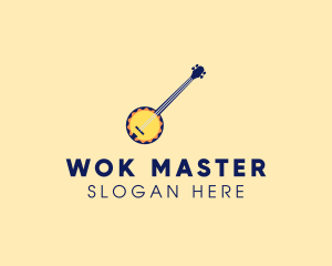 Sunny Banjo Player Music logo design