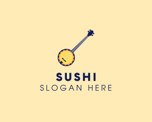 Sunny Banjo Player Music logo design