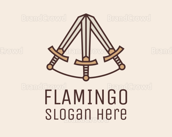 Medieval Sword Triangle Logo