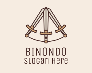 Medieval Sword Triangle Logo