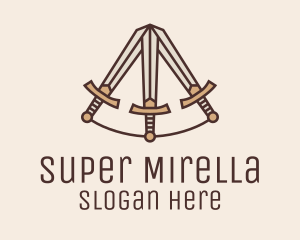 Medieval Sword Triangle Logo