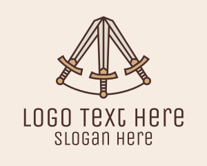 Medieval Sword Triangle Logo