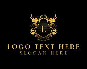 Luxe - Pegasus Shield Crest logo design