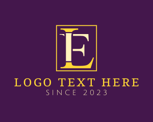 Letter LE - Premium Elegant Hotel logo design