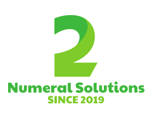 Numeral - Green Number 2 logo design