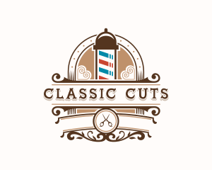 Barber Haircut Hairdresser logo design