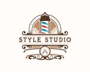 Barber Haircut Hairdresser logo design