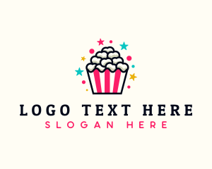 Food - Popcorn Movie Food logo design