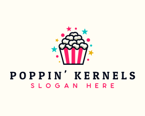 Popcorn - Popcorn Movie Food logo design