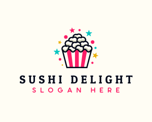 Popcorn Movie Food logo design