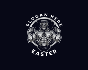 Strength Muscle Man Logo