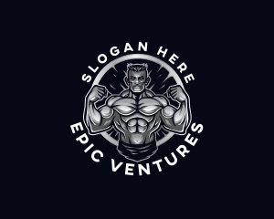 Exercise - Strength Muscle Man logo design