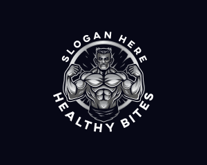 Strength Muscle Man logo design