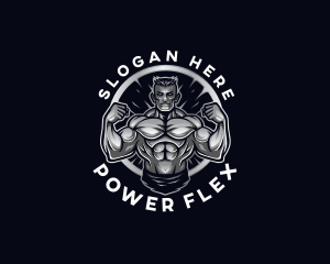 Strength Muscle Man logo design