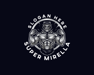 Bodybuilding - Strength Muscle Man logo design