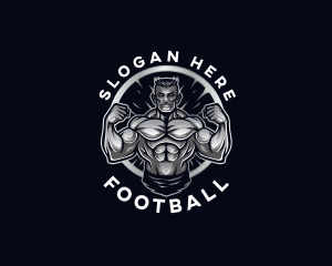 Fighter - Strength Muscle Man logo design