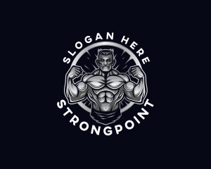 Bodybuilding - Strength Muscle Man logo design