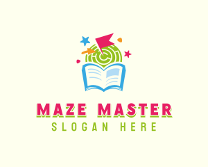 Maze Educational Learning logo design