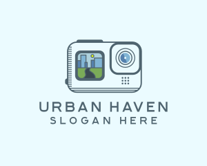 Minimalist Urban Camera logo design