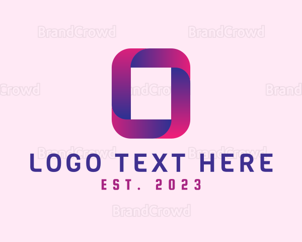 Digital Ribbon Letter O Logo