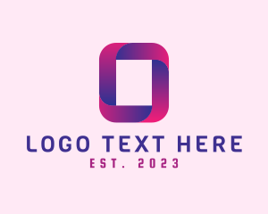 Application - Digital Ribbon Letter O logo design