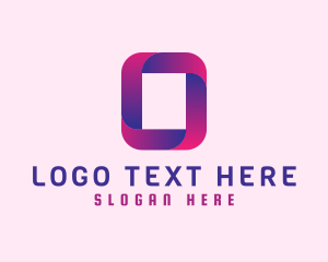 Digital Ribbon Letter O Logo
