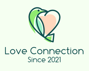 Love Bird Heart logo design