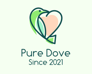 Love Bird Heart logo design