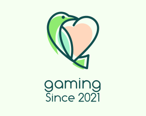 Passerine - Love Bird Heart logo design