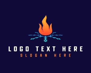 Warm - Industrial Heating Cooling logo design