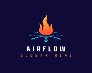 Industrial Heating Cooling  logo design