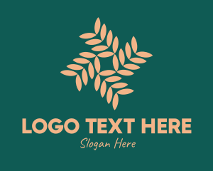 Verdure - Brown Vegetation Pattern logo design