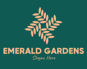 Brown Vegetation Pattern logo design