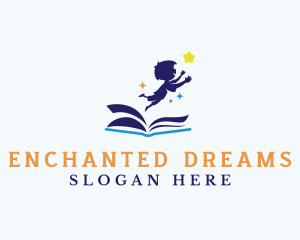 Child Kindergarten Book  logo design