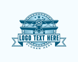 Freight - Airplane Aviation Pilot logo design