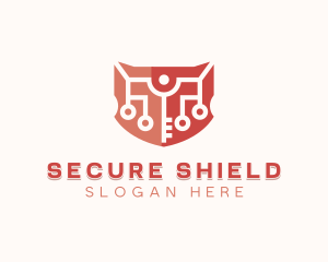 Shield Security Key logo design