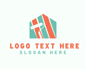 Home - Home Paint Roller Painting logo design