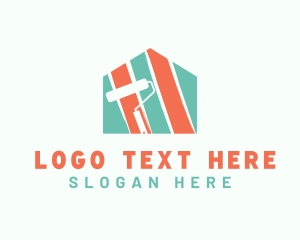 Paint - Home Paint Roller Painting logo design