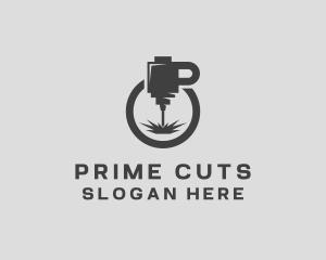 Laser Cutting Industrial Machine logo design